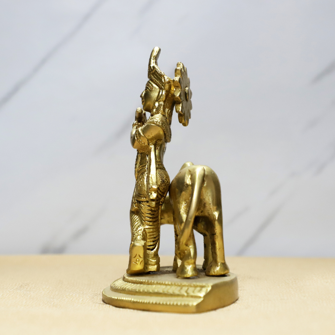 Gopal with Divine Companion — Cow Krishna Idol