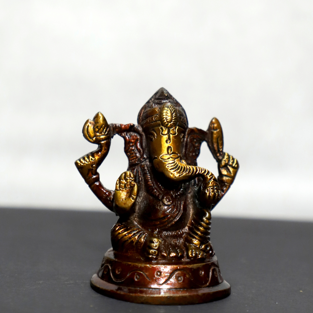 Ganesh Brown Brass Idol