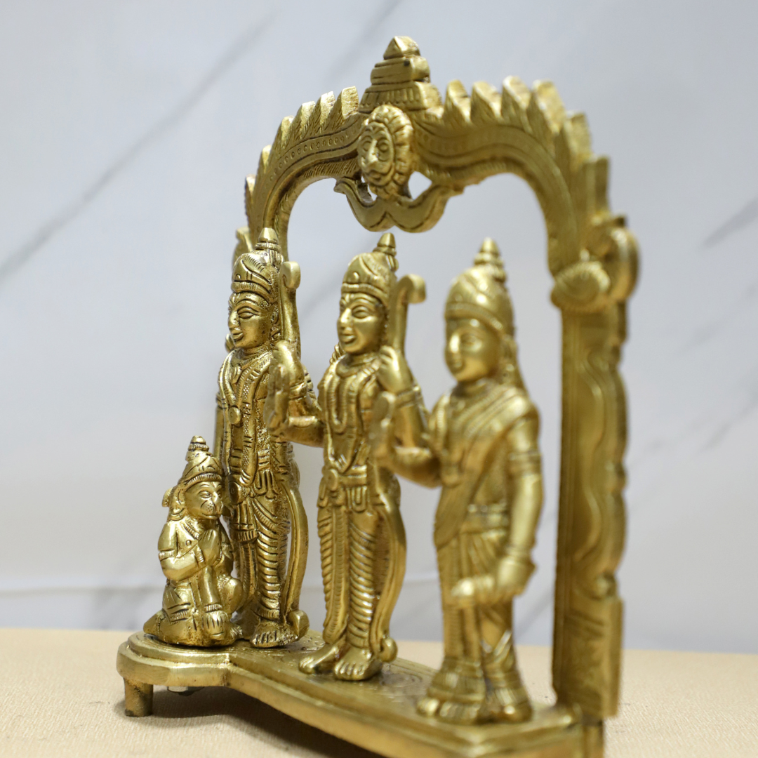 Ram Darbar Brass Idol (Floral Base Design)