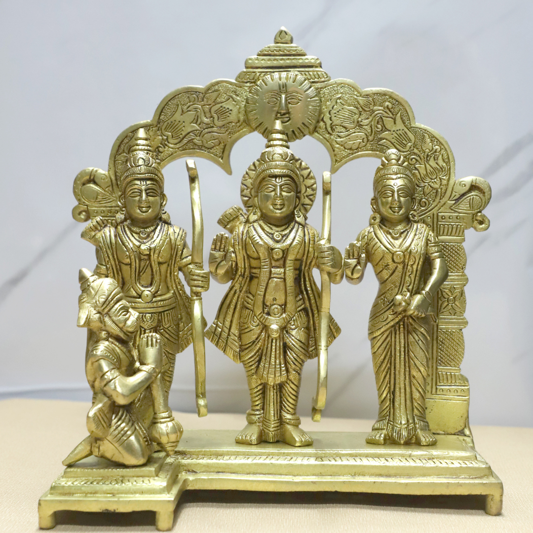 Ram Darbar Brass Idol (Floral Base Design)