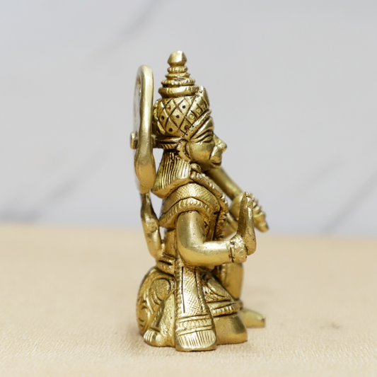Without Base Hanuman Brass Idol