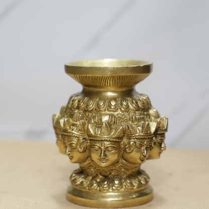 Astha Lakshmi Kalash Brass Idol