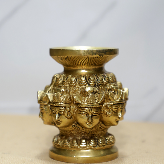 Astha Lakshmi Kalash Brass Idol