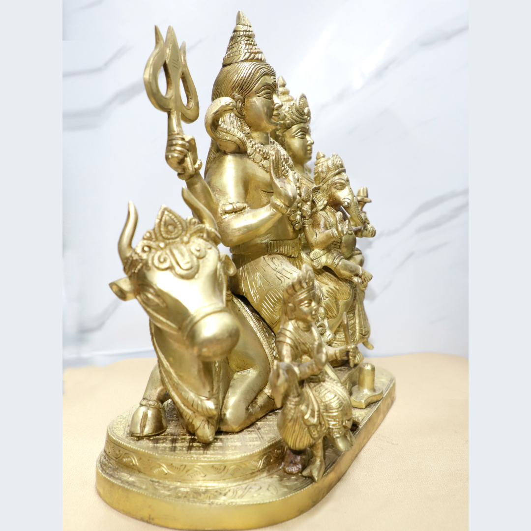 Bada Shiva Parivar with Nandi Brass Idol