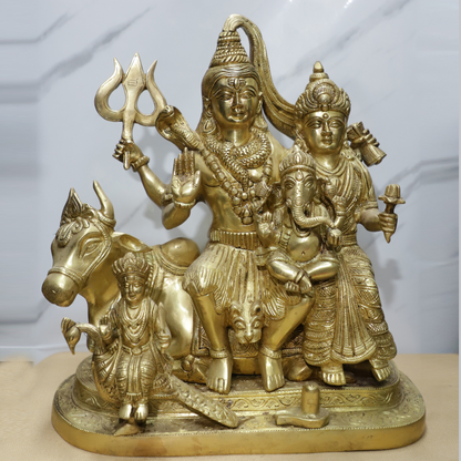 Bada Shiva Parivar with Nandi Brass Idol