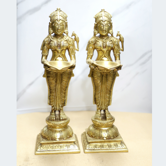 Deep Laxmi (PAIR) Brass Idol