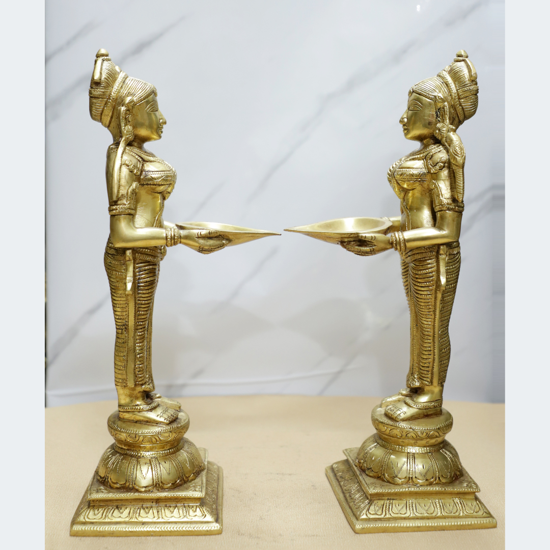 Deep Laxmi (PAIR) Brass Idol