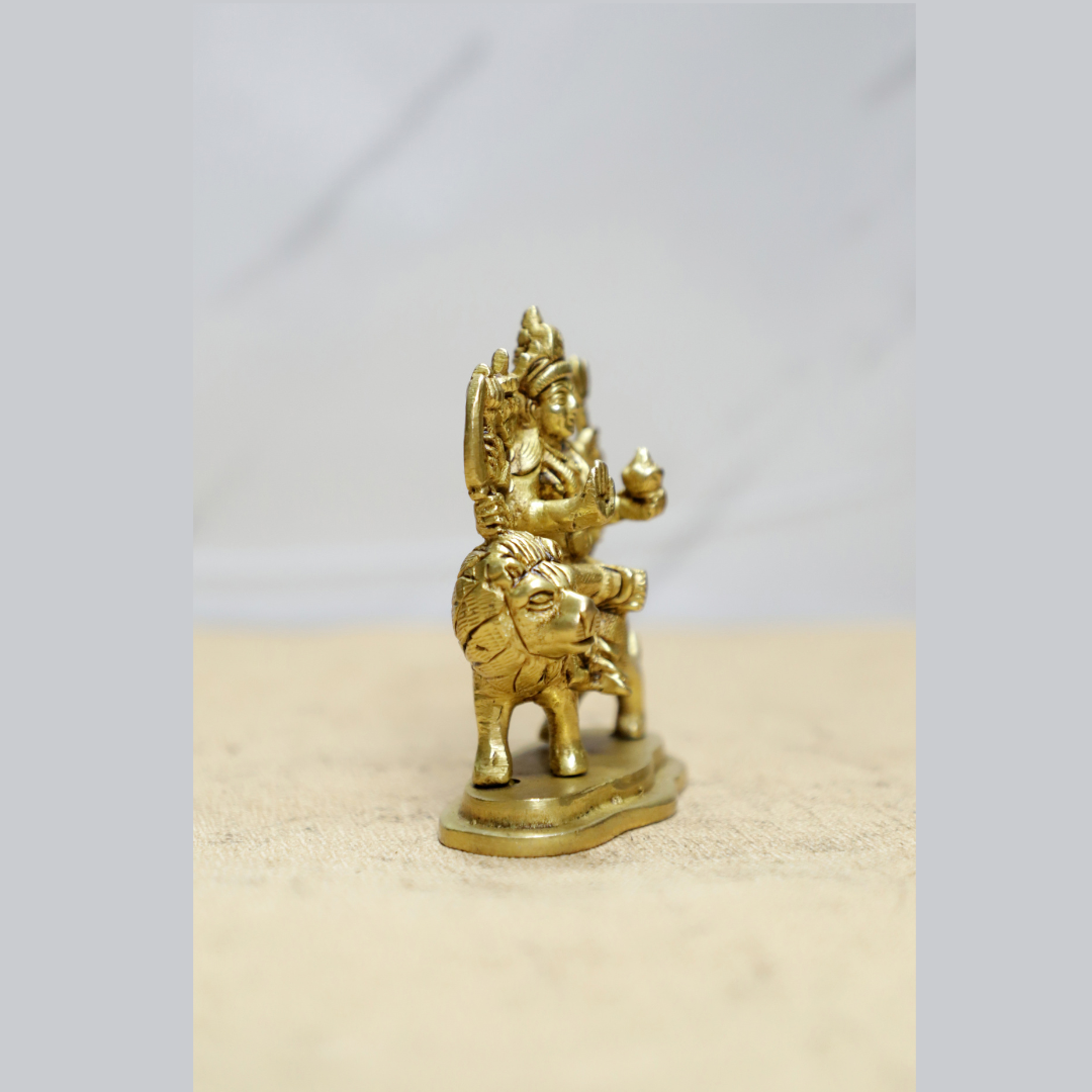 Durga Choti Brass idol