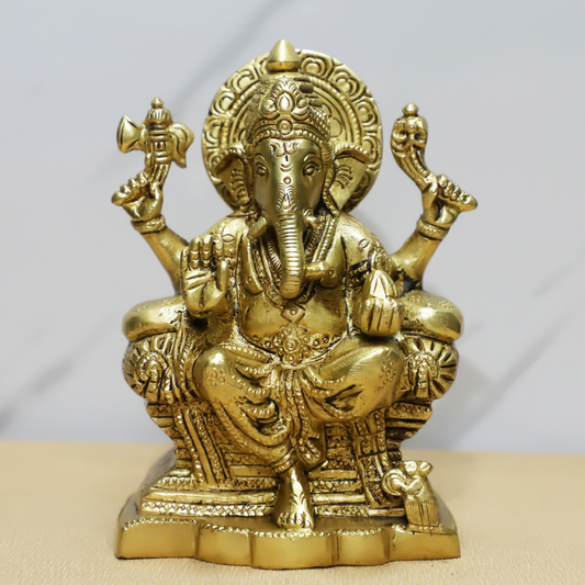 Classic Ganesh Brass Idol