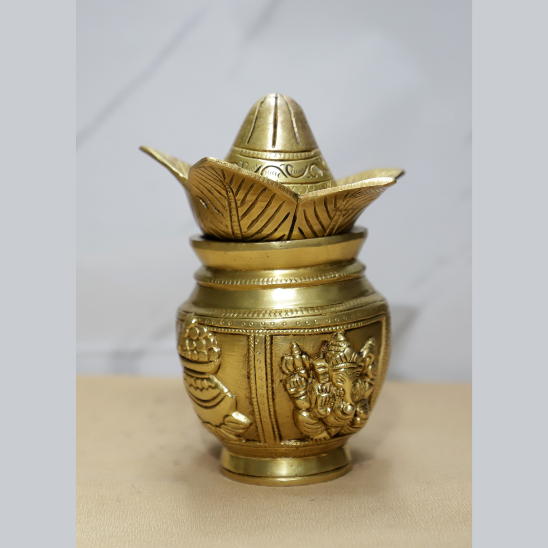 Ganesh Kalash Brass Idol