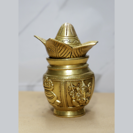 Ganesh Kalash Brass Idol