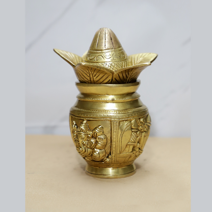 Ganesh Kalash Brass Idol