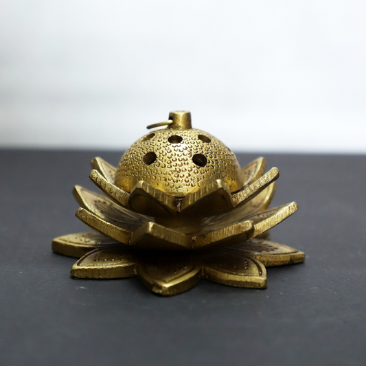 Brass Kamal Dhoop Dhani | Premium Brass Dhoop Dhani
