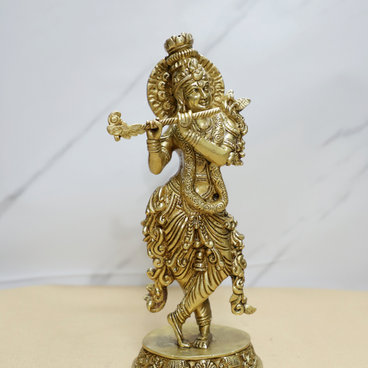 Eternal Circle of Love — Krishna on Circular Base