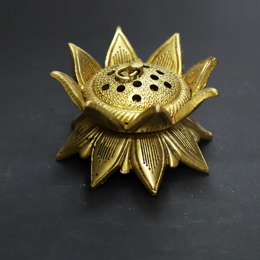 Brass Lotus Dhoop Dhani