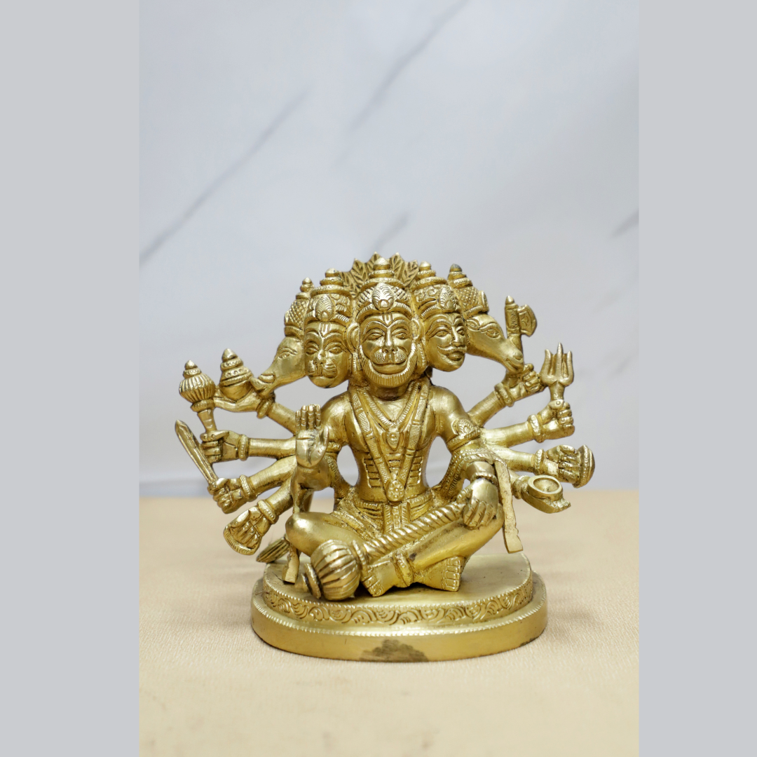 Panch Mukhi Hanuman Brass idol