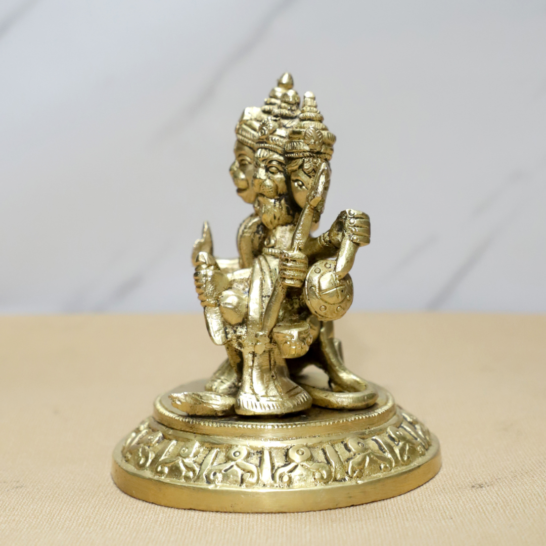 Panchmukhi Hanuman Brass Idol