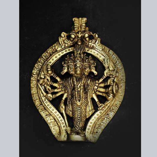 Panchmukhi Plate hanging Brass idol