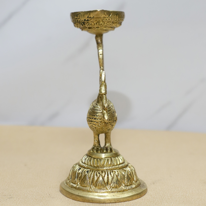 Parrot Lamp Brass Pair