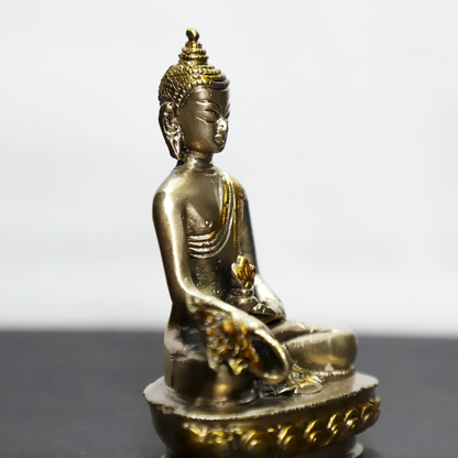 Phool wale Buddha | Buddha Brass Idol