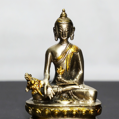 Phool wale Buddha | Buddha Brass Idol