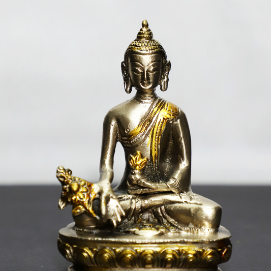 Phool wale Buddha | Buddha Brass Idol