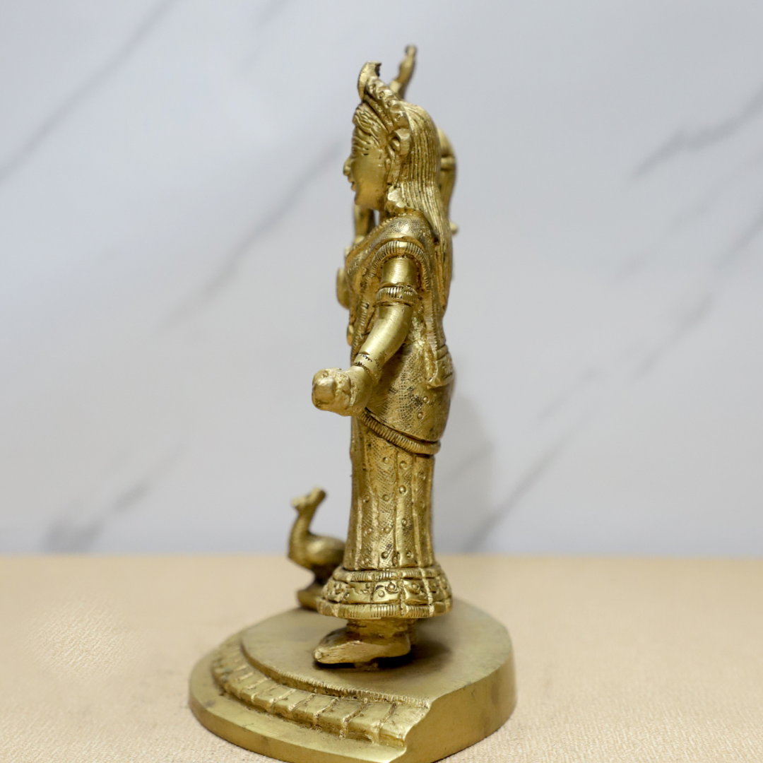 Classic Radha Krishna Brass Idol