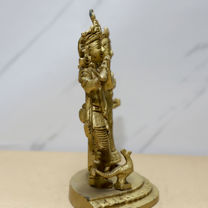 Classic Radha Krishna Brass Idol
