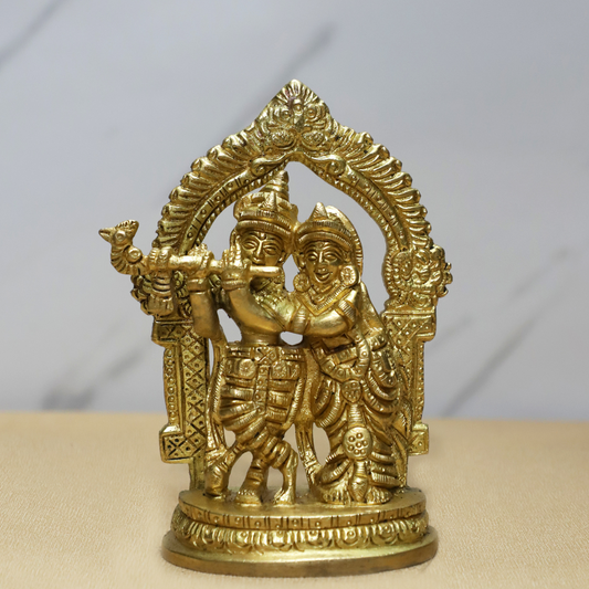 Eternal Love Ring – Radha Krishna Brass Sculpture