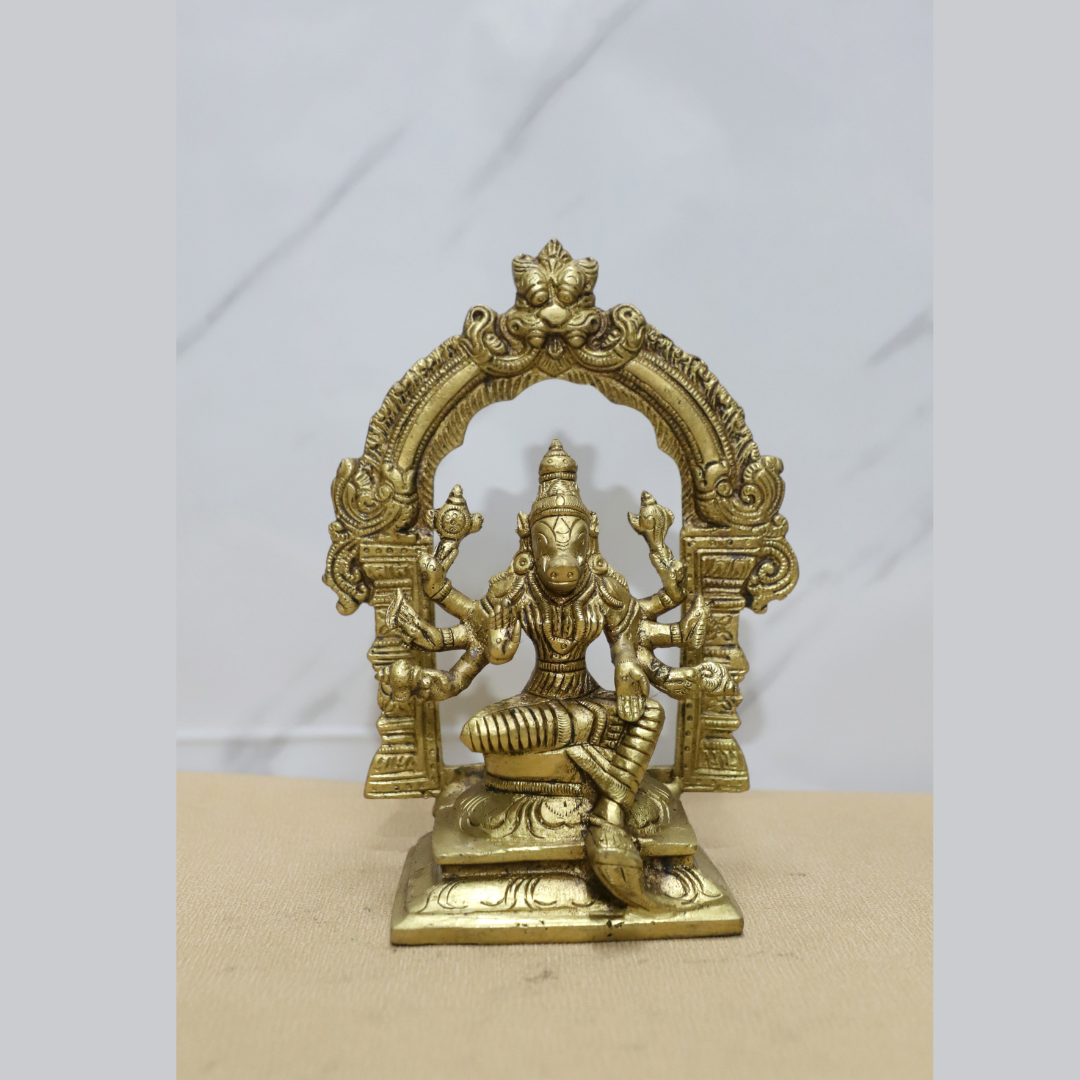 Ring Bhairav Brass idol