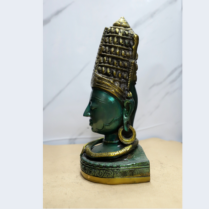 Shiv Face Brass Idol