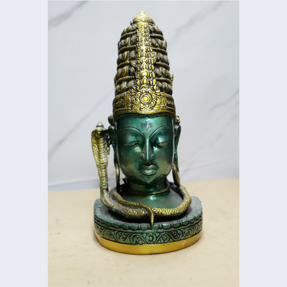 Shiv Face Brass Idol