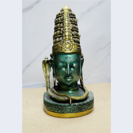Shiv Face Brass Idol