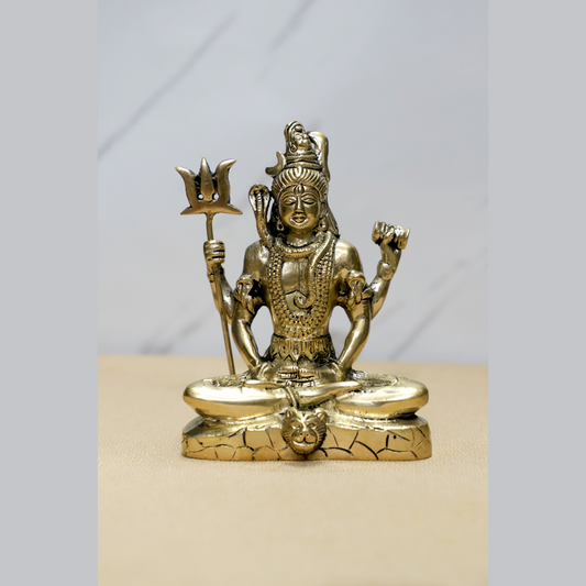 Shivaji Dhyan Brass Idol