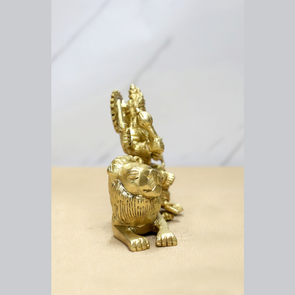 Sitting Durga Brass idol