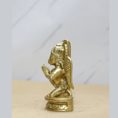Sitting Garud Brass Idol