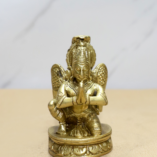 Sitting Garud Brass Idol