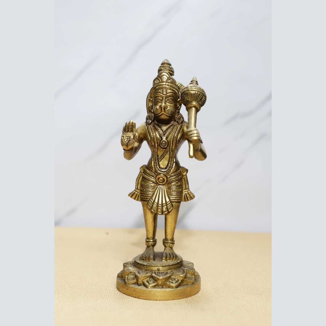 Standing Hanuman Brass Idol