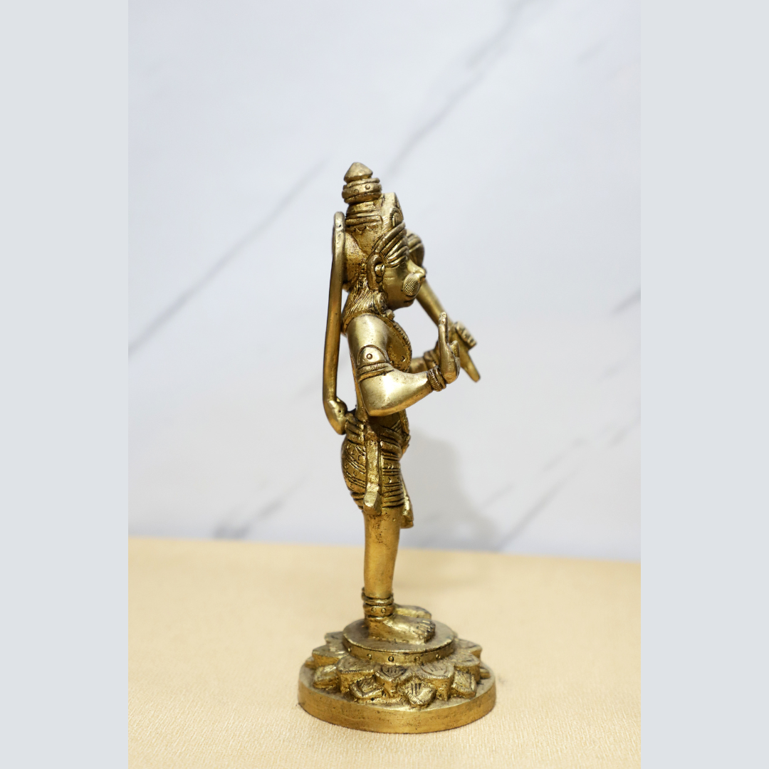 Standing Hanuman Brass Idol