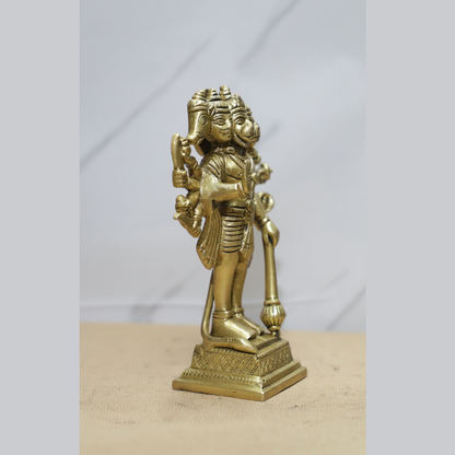Standing Panch Hanuman Brass Idol [Varierty 2]