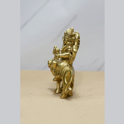 Without Base Durga Brass idol