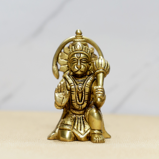 Without Base Hanuman Brass Idol