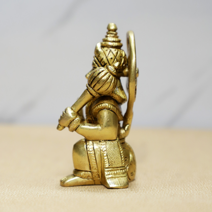 Without Base Hanuman Brass Idol