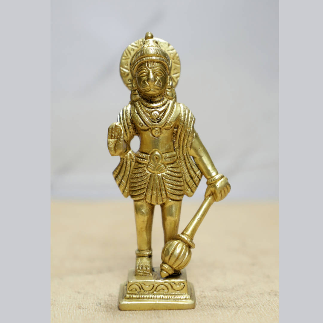 Hanuman Standing Brass Idol